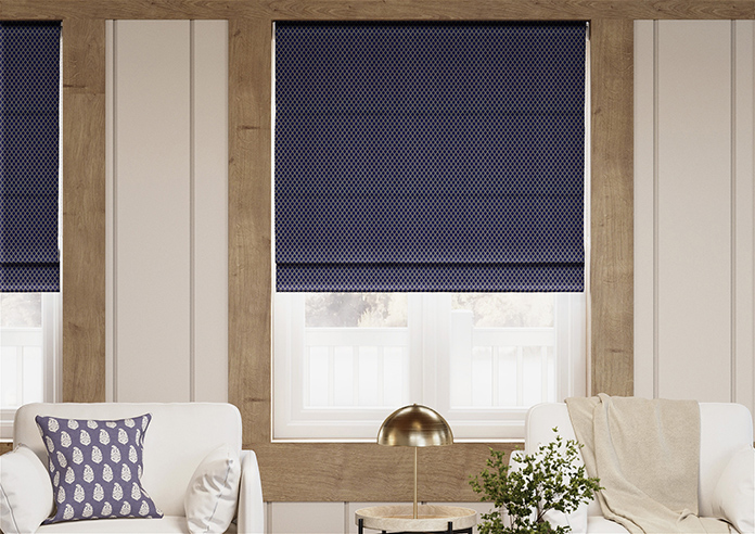 Sicily, Blue - Twist&Fit Roman Blind - Image 3